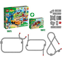LEGO 10872 Duplo Town Train Bridge And Tracks Building Bricks Set With Horn Sound Action Brick