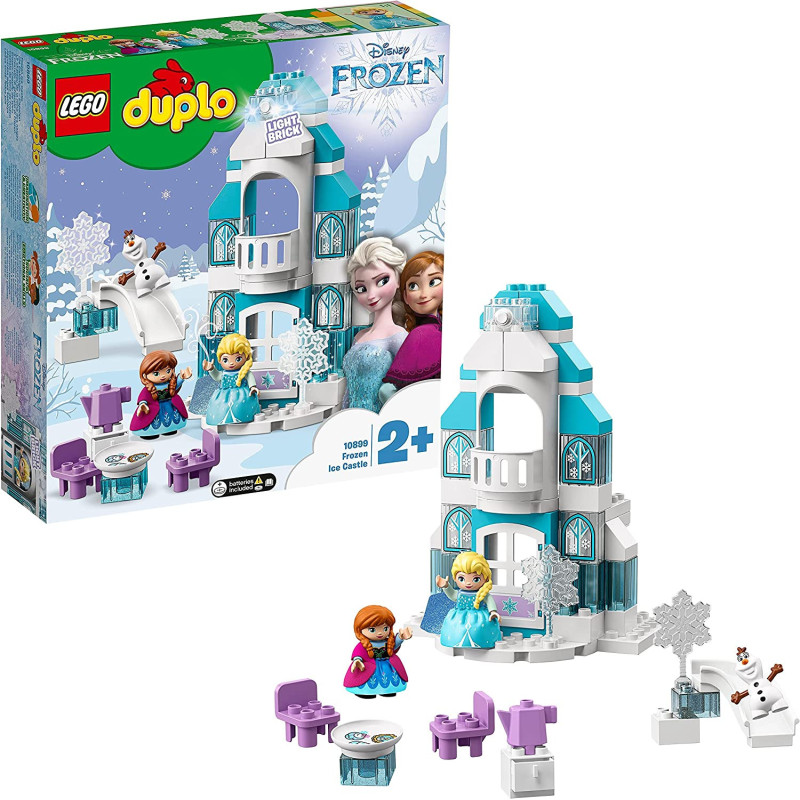 LEGO 10899 Duplo Disney Frozen Ice Castle Princess Elsa And Anna Mini Dolls And Snowman Figure Toys For 2 Years Old Girl And Boy