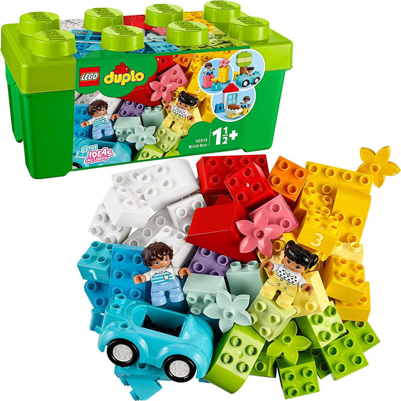 LEGO 10913 Duplo Classic Brick Box Building Set With Storage, First Bricks Learning Toy For Toddlers 1.5 Year Old