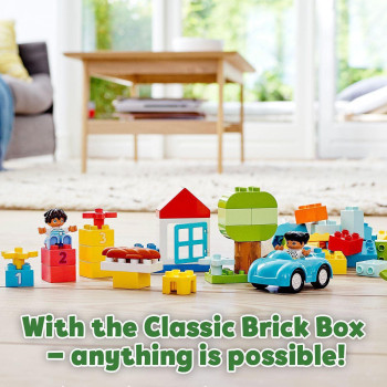 LEGO 10913 Duplo Classic Brick Box Building Set With Storage, First Bricks Learning Toy For Toddlers 1.5 Year Old