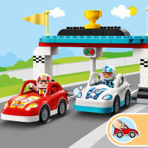LEGO 10947 Duplo Town Race Cars Toy For Toddlers 2 + Years Old, Push And Go Racer Vehicles Set For Preschool Kids, New 2021