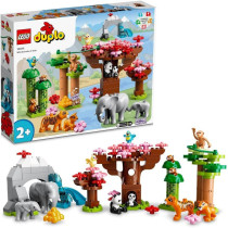 LEGO 10974 Duplo Wild Animals Of Asia With Panda & Elephant Baby Animal Toy Figures Plus Sounds, Toys For Toddlers And Kids Age 2-5