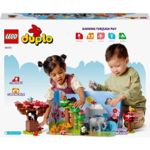 LEGO 10974 Duplo Wild Animals Of Asia With Panda & Elephant Baby Animal Toy Figures Plus Sounds, Toys For Toddlers And Kids Age 2-5
