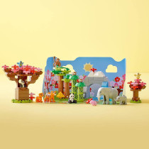 LEGO 10974 Duplo Wild Animals Of Asia With Panda & Elephant Baby Animal Toy Figures Plus Sounds, Toys For Toddlers And Kids Age 2-5