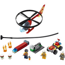 LEGO City 60248 Fire Helicopter Response with ATV Quad Bike