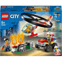 LEGO City 60248 Fire Helicopter Response with ATV Quad Bike