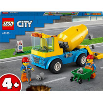 LEGO City Cement Mixer Truck 60325 Building Kit  Realistic Toy Construction Vehicle For Kids Aged 4+ (85 Pieces)