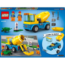 LEGO City Cement Mixer Truck 60325 Building Kit  Realistic Toy Construction Vehicle For Kids Aged 4+ (85 Pieces)