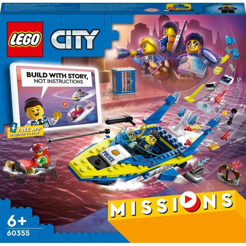 LEGO City Water Police Detective Missions (60355) playset for kids 6+