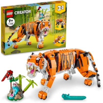 LEGO Creator 3In1 Majestic Tiger 31129 Building Kit  Animal Toys For Kids, Featuring A Tiger, Panda And Koi Fish  Creative Gifts For Kids