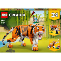 LEGO Creator 3In1 Majestic Tiger 31129 Building Kit  Animal Toys For Kids, Featuring A Tiger, Panda And Koi Fish  Creative Gifts For Kids