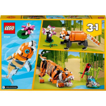 LEGO Creator 3In1 Majestic Tiger 31129 Building Kit  Animal Toys For Kids, Featuring A Tiger, Panda And Koi Fish  Creative Gifts For Kids