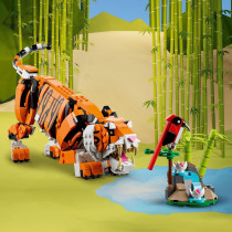 LEGO Creator 3In1 Majestic Tiger 31129 Building Kit  Animal Toys For Kids, Featuring A Tiger, Panda And Koi Fish  Creative Gifts For Kids