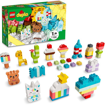 LEGO Duplo Creative Building Time 10978 Colorful Construction Toy For Preschoolers Aged 18 Months And Up (120 Pieces)
