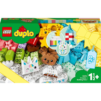 LEGO Duplo Creative Building Time 10978 Colorful Construction Toy For Preschoolers Aged 18 Months And Up (120 Pieces)