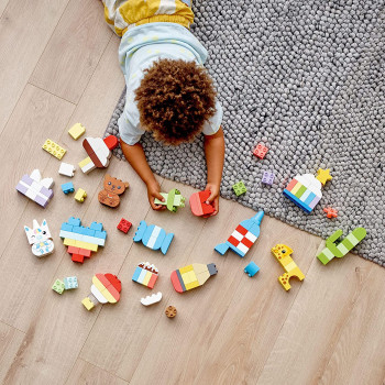 LEGO Duplo Creative Building Time 10978 Colorful Construction Toy For Preschoolers Aged 18 Months And Up (120 Pieces)