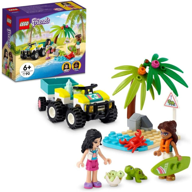 LEGO Friends Turtle Protection Vehicle 41697 Rescue Building Kit Marine Toy Birthday Gift Grows Imaginations For Kids Aged 6+ (90 Pieces)