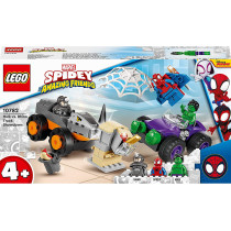 LEGO Marvel Spidey And His Amazing Friends Hulk vs. Rhino Truck Showdown 10782 (110 Pieces)