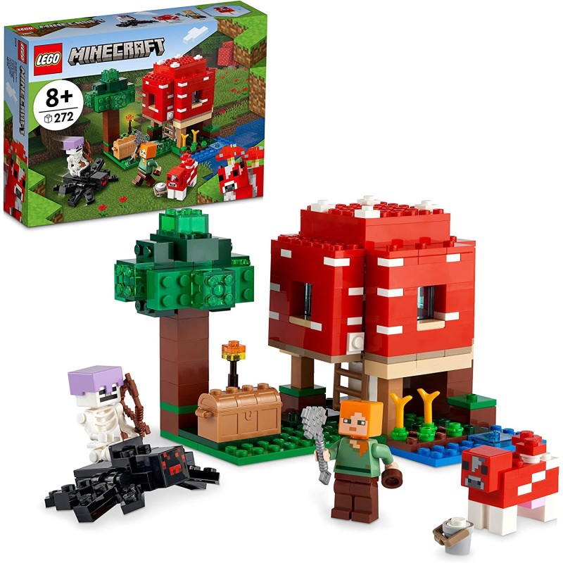 LEGO Minecraft The Mushroom House 21179 Building Kit Toy House Playset Great Gift for Kids and Players Aged 8+ (272 Pieces)