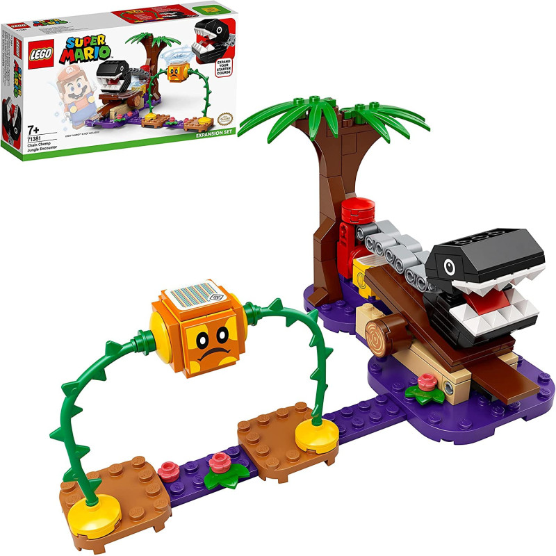 LEGO Super Mario Chain Chomp Jungle Encounter Expansion Set 71381 Building Kit Collectible Toy For Creative Kids (160 Pieces)
