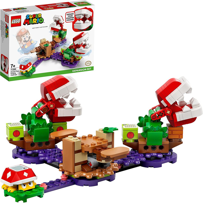 LEGO Super Mario Piranha Plant Puzzling Challenge Expansion Set 71382 Building Kit Unique Toy For Creative Kids (267 Pieces)