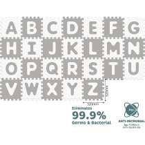 Sunta Antibacterial Alphabet Puzzle Mat 26-Pieces, Grey