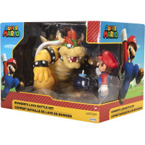 Super Mario 64515 de Figuras Nintendo Diorama Mario vs Browser-Incluye BOM-OMB para darle Mayor emocion Brothers Bros, y Bob Action Figures, Lava Battle Set,Yellow,18 centimeters