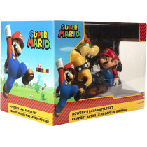 Super Mario 64515 de Figuras Nintendo Diorama Mario vs Browser-Incluye BOM-OMB para darle Mayor emocion Brothers Bros, y Bob Action Figures, Lava Battle Set,Yellow,18 centimeters