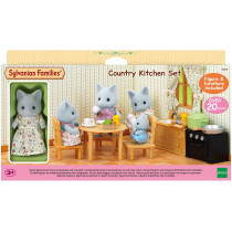 Sylvanian Families Country Kitchen Set with Cat Mother, Multi-Colour, 5164