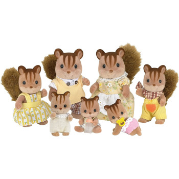 Sylvanian Families Walnut Squirrel Family, Multi Colour