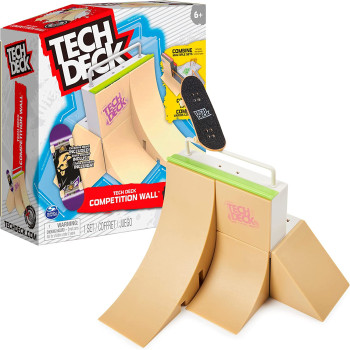 Tech Deck, Competition Wall X-Connect Park Creator, Customisable and Buildable Ramp Set with Exclusive Fingerboard, Kids Toy for Boys and Girls Ages 6 and up