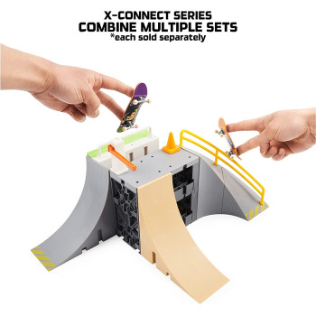 Tech Deck, Competition Wall X-Connect Park Creator, Customisable and Buildable Ramp Set with Exclusive Fingerboard, Kids Toy for Boys and Girls Ages 6 and up