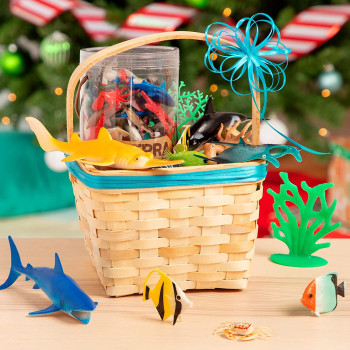 Terra by Battat - Tropical Fish World - Assorted Miniature Sea Animals, Toy Fish, & Tropical Fish Toys. Ideal Cake Toppers For Toddlers 3 & Up (60 Pc), Multicolor