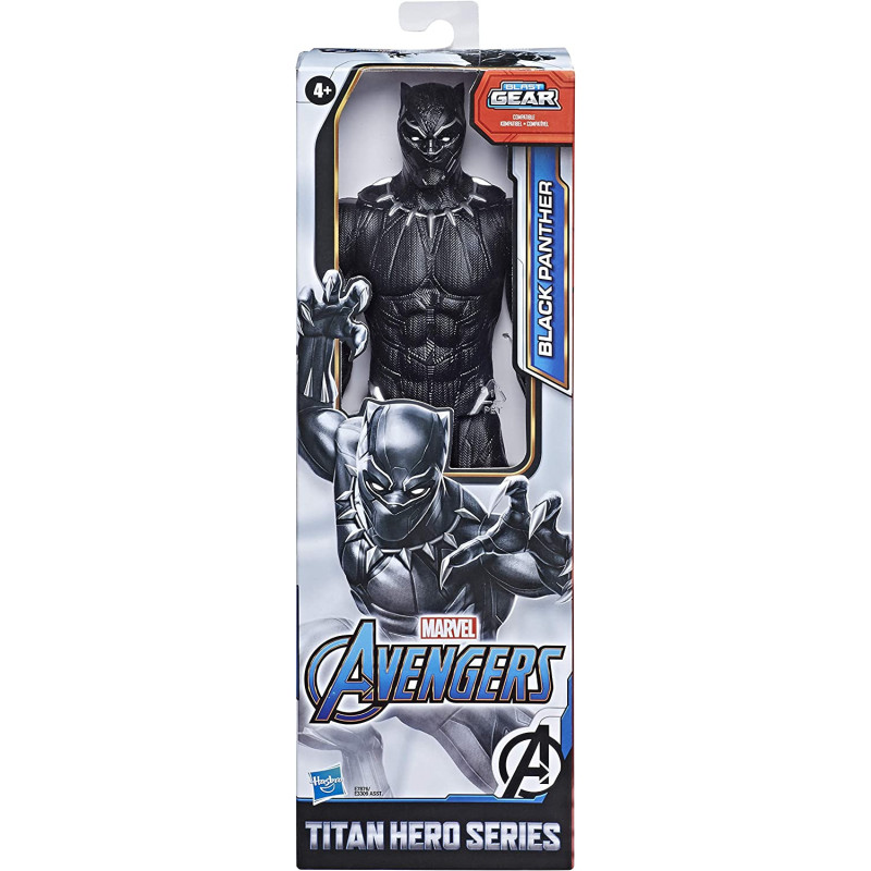 Titan Hero Series Black Panther Action Figure, 30 Cm Toy, Inspired by Marvel Universe, For Children Aged From 4 Years