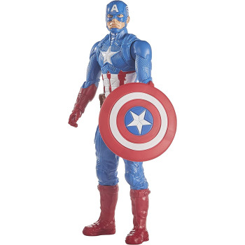 Titan Hero Series Captain America Action Figure, 30 cm Toy, Inspired by Marvel Universe, For Kids Aged From 4 Years