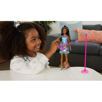 Barbie Music Brooklyn Feature Doll English Speaking, Gift For 3 To 7 Year Olds Gyj22, Multi Colour
