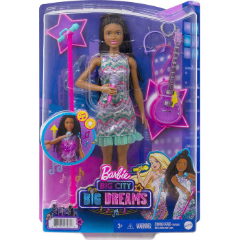 Barbie Music Brooklyn Feature Doll English Speaking, Gift For 3 To 7 Year Olds Gyj22, Multi Colour