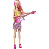 Barbie Music Malibu Feature Doll English Speaking, Gift for 3 to 7 Year Olds GYJ21, Multi colour
