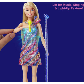Barbie Music Malibu Feature Doll English Speaking, Gift for 3 to 7 Year Olds GYJ21, Multi colour