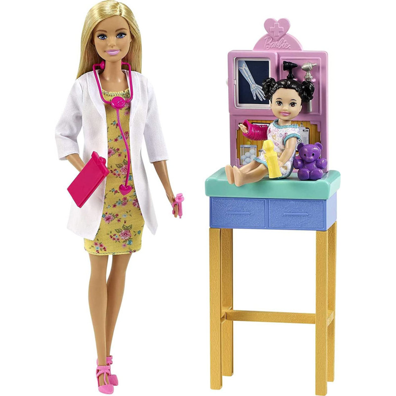 Barbie Pediatrician Playset, Blonde Doll (12-In/30.40-Cm), Ages 3 Years Old & Up Gtn51