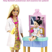 Barbie Pediatrician Playset, Blonde Doll (12-In/30.40-Cm), Ages 3 Years Old & Up Gtn51