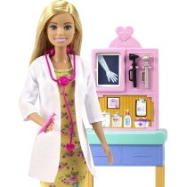 Barbie Pediatrician Playset, Blonde Doll (12-In/30.40-Cm), Ages 3 Years Old & Up Gtn51