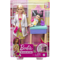 Barbie Pediatrician Playset, Blonde Doll (12-In/30.40-Cm), Ages 3 Years Old & Up Gtn51