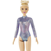 Barbie Rhythmic Gymnast Blonde Doll (12-in/30.40-cm), Leotard & Accessories GTN65