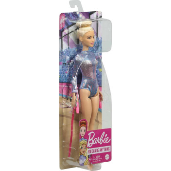 Barbie Rhythmic Gymnast Blonde Doll (12-in/30.40-cm), Leotard & Accessories GTN65