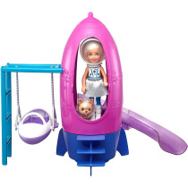Barbie Space Discovery Chelsea Doll & Rocket Ship-Themed Playset with Puppy