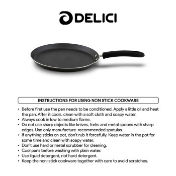 Delici ATP26GE Dark spatter Coating Aluminium Non-Stick Tawa Pan