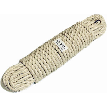 ODK Heavy Duty Twisted Natural Cotton Rope (8mm x 20m)