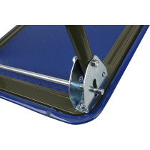 Olympia Tools 85-180 Folding & Rolling Flatbed Cart for Loading, Olive Green with Blue Bumper, 300 Lb. Load Capacity