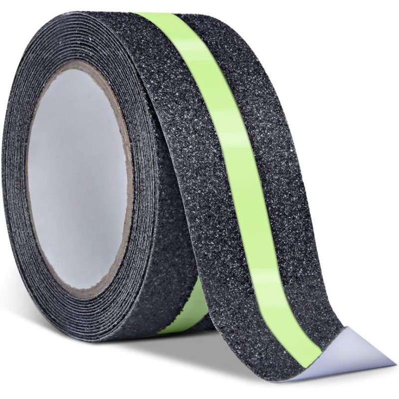 ONTWIE 16.4ft X 2'' Non-Slip Grip Tape/Glow-in-Dark - Improves Grip and Prevents Risk of Slippage on Stairs/Anti Slip Adhesive Grip for Stairs and Gaffers